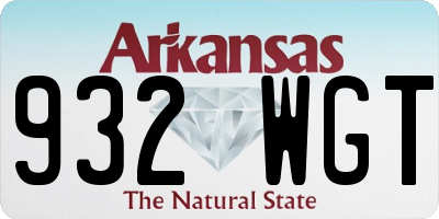 AR license plate 932WGT