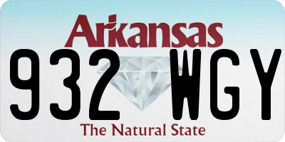 AR license plate 932WGY