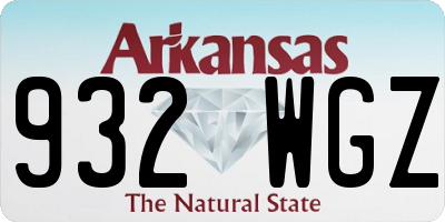 AR license plate 932WGZ