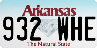 AR license plate 932WHE