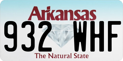 AR license plate 932WHF