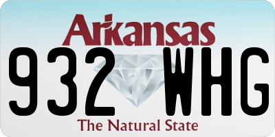 AR license plate 932WHG
