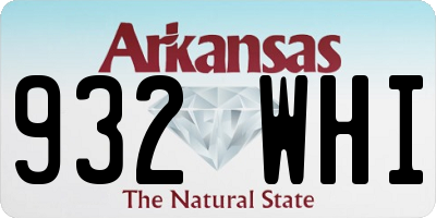 AR license plate 932WHI