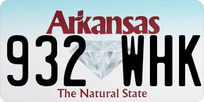 AR license plate 932WHK