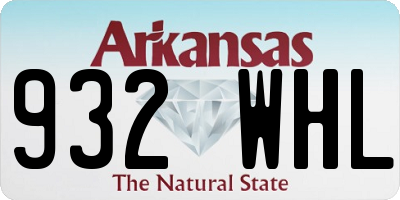 AR license plate 932WHL