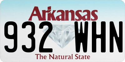 AR license plate 932WHN