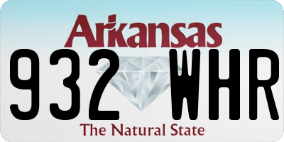 AR license plate 932WHR