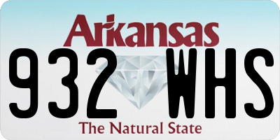 AR license plate 932WHS