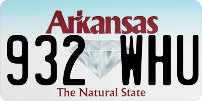 AR license plate 932WHU