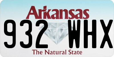 AR license plate 932WHX