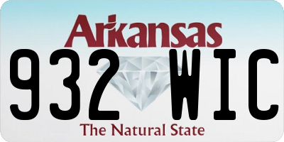 AR license plate 932WIC