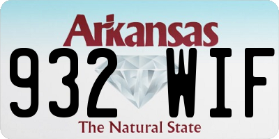 AR license plate 932WIF
