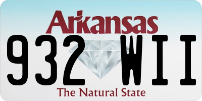 AR license plate 932WII