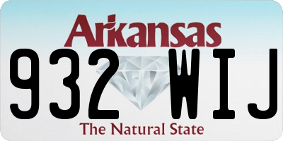 AR license plate 932WIJ