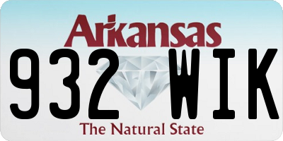 AR license plate 932WIK