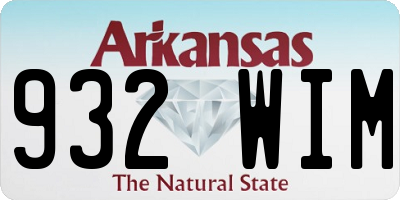 AR license plate 932WIM