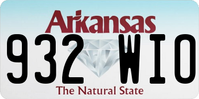 AR license plate 932WIO