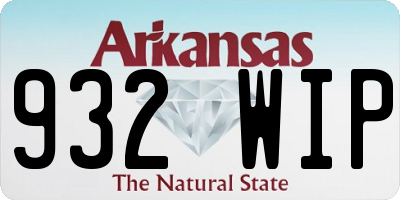AR license plate 932WIP