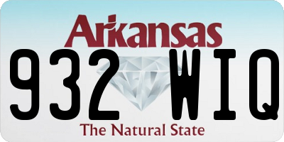 AR license plate 932WIQ