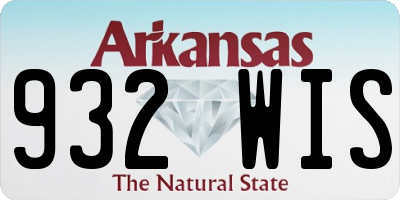 AR license plate 932WIS