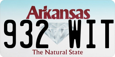 AR license plate 932WIT