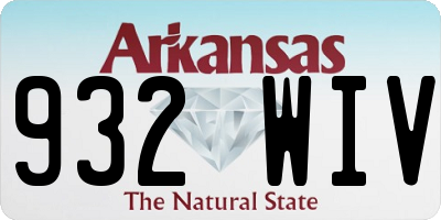 AR license plate 932WIV