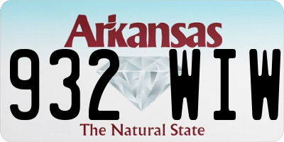 AR license plate 932WIW