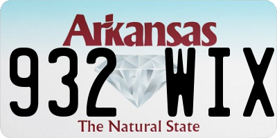 AR license plate 932WIX