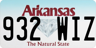 AR license plate 932WIZ