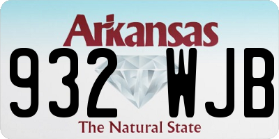 AR license plate 932WJB