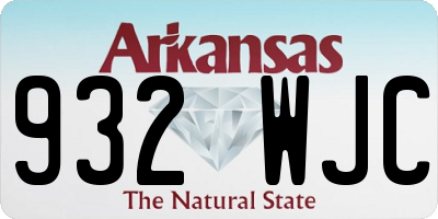 AR license plate 932WJC