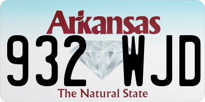 AR license plate 932WJD