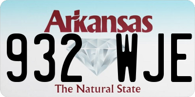 AR license plate 932WJE