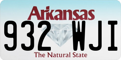 AR license plate 932WJI