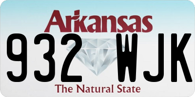 AR license plate 932WJK