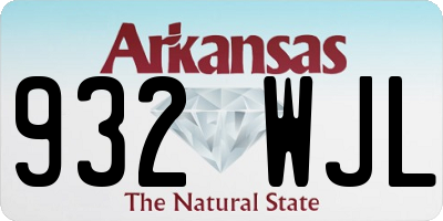 AR license plate 932WJL