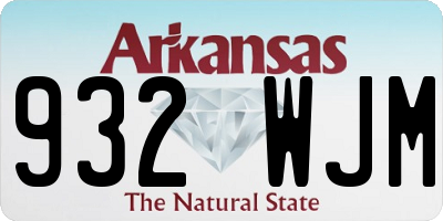 AR license plate 932WJM