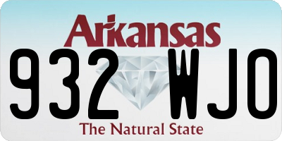 AR license plate 932WJO