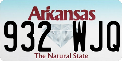 AR license plate 932WJQ
