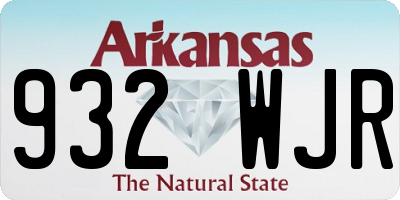 AR license plate 932WJR