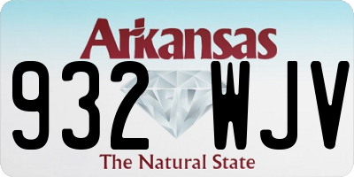 AR license plate 932WJV