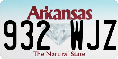 AR license plate 932WJZ