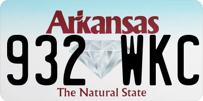 AR license plate 932WKC