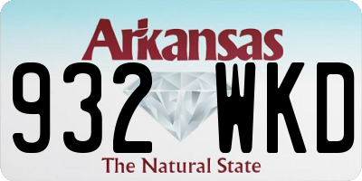 AR license plate 932WKD