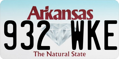 AR license plate 932WKE