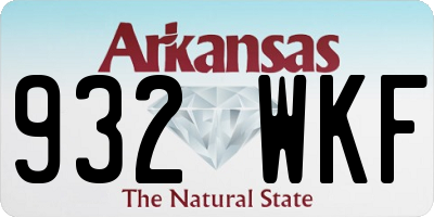 AR license plate 932WKF