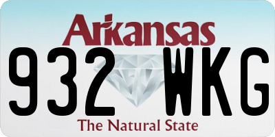 AR license plate 932WKG
