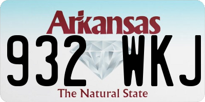 AR license plate 932WKJ