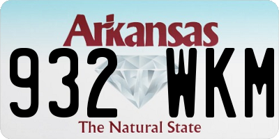 AR license plate 932WKM