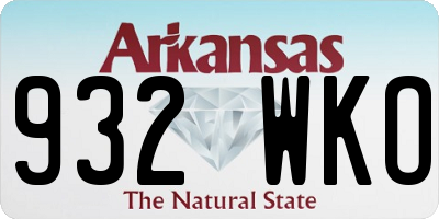 AR license plate 932WKO